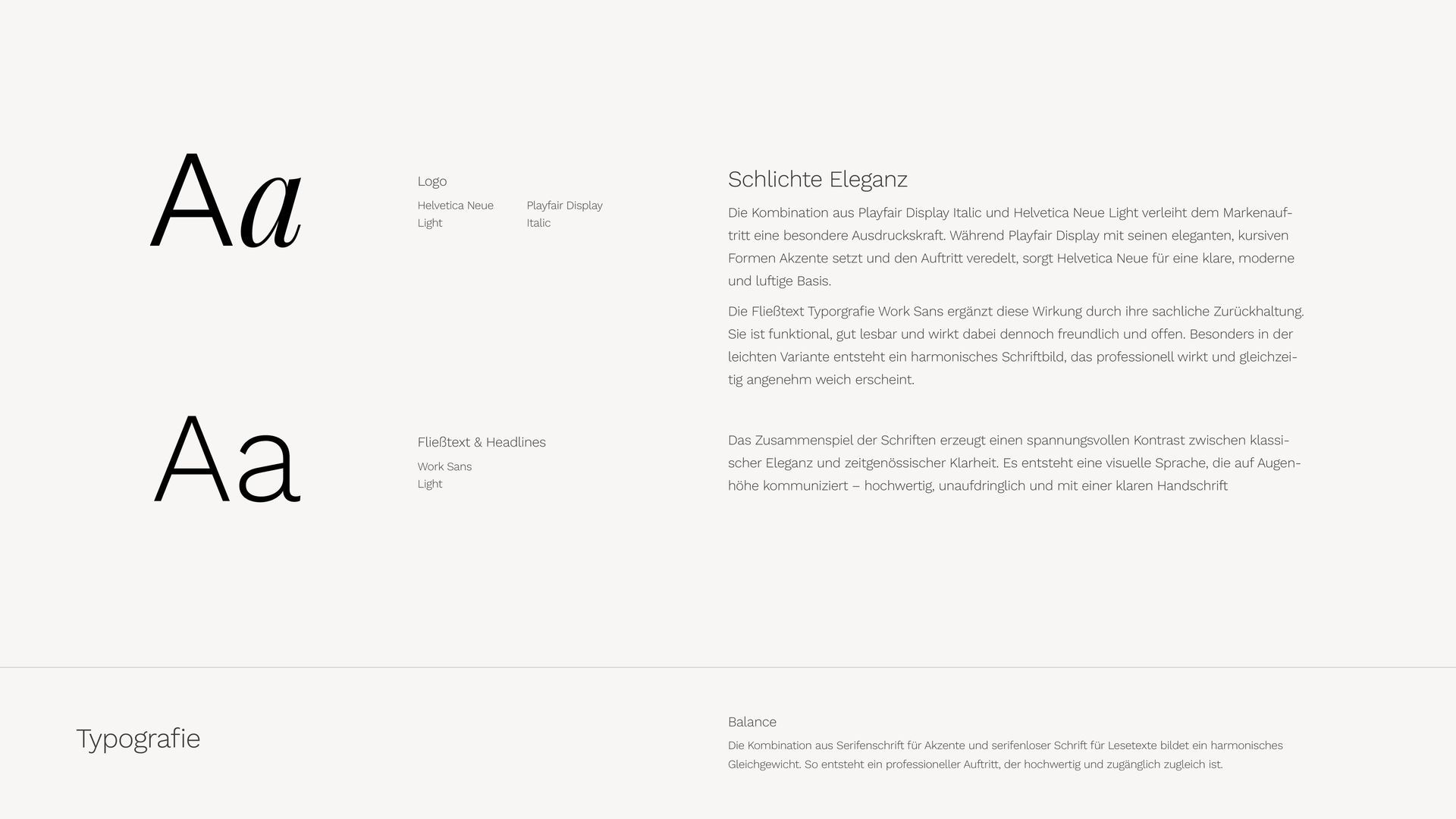 Zwei „A“-Buchstaben in verschiedenen Schriftarten mit Beispieltext auf hellem Hintergrund.