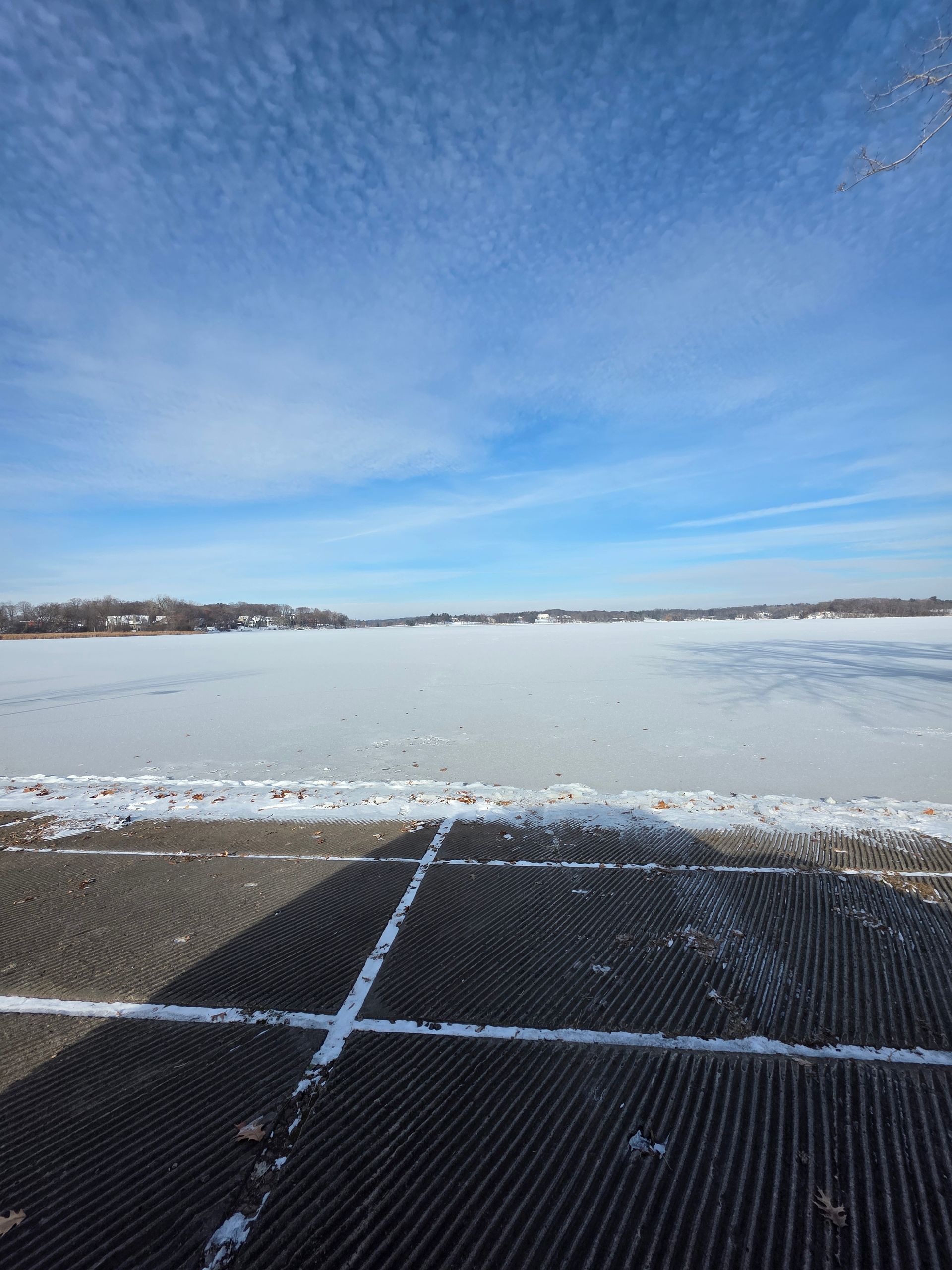 Lake Minnetonka is locked up.