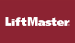 The lift master logo is on a red background.