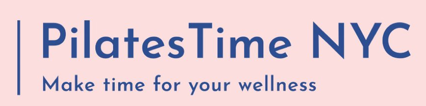 The logo for pilates time nyc says make time for your wellness.