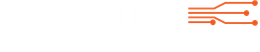 A white background with orange lines and arrows on it.