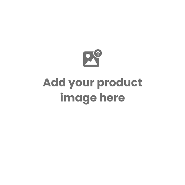 Placeholder icon with text “Add your product image here” on a white background