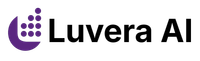 Luvera AI logo. Purple logo with a crescent shape and dots, next to the word 