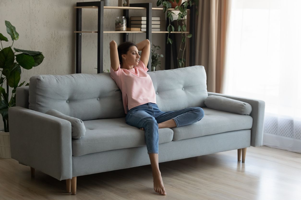 Family enjoying clean indoor air with air purification system from Reliable Heating & Cooling.