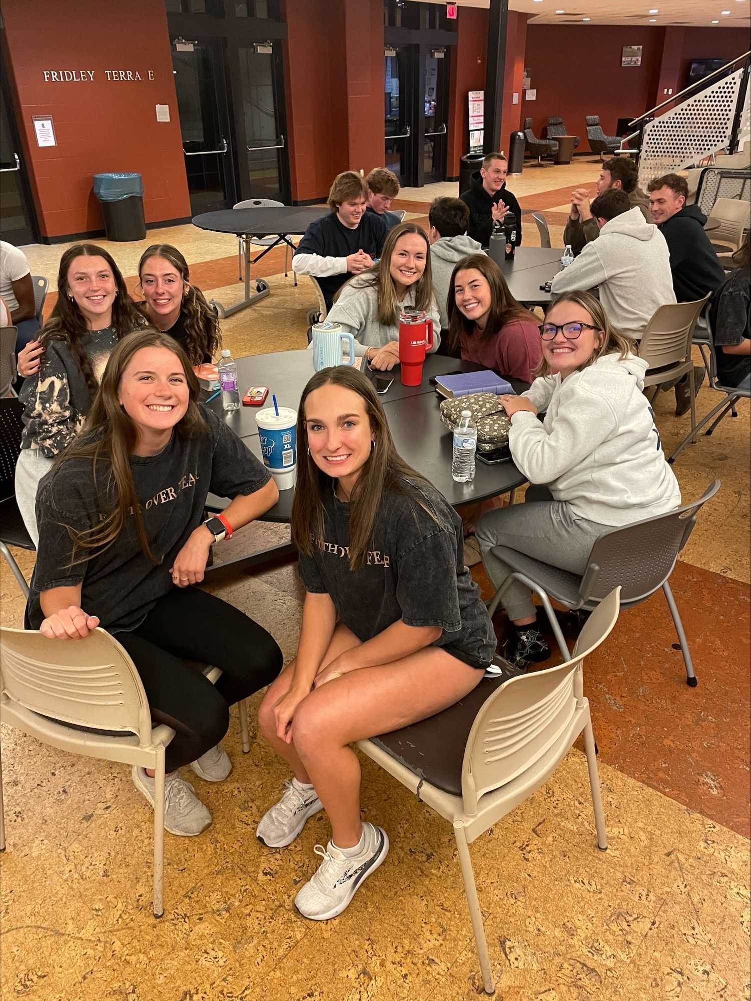 College athletes at Muskingum University gather for FCA