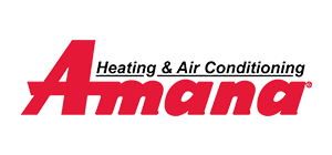 The logo for a company called amana heating and air conditioning