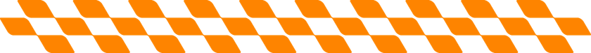 A seamless pattern of orange and white stripes on a white background.