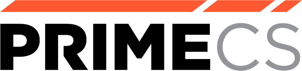 A logo for prime cs is shown on a white background.