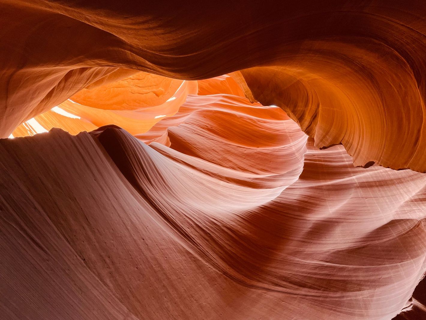 A picture taken in the famous Antelope Canyon near Page, Arizona.