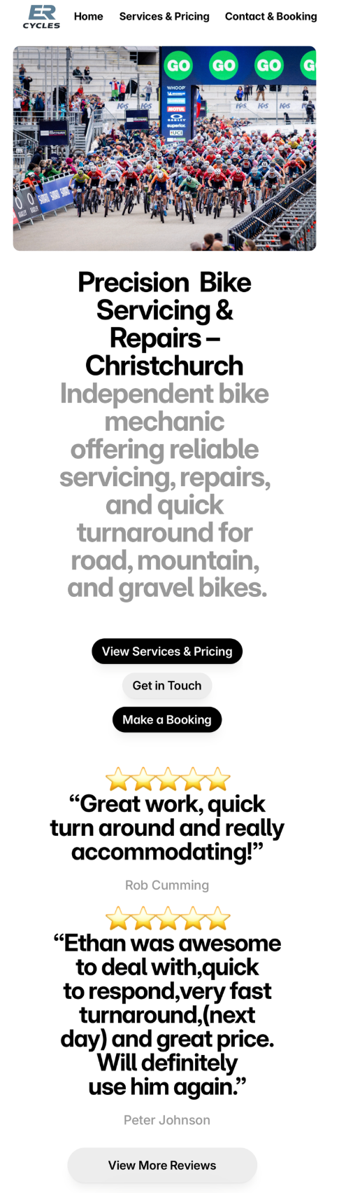 Precision Bike Servicing & Repair shop in Christchurch with reviews.