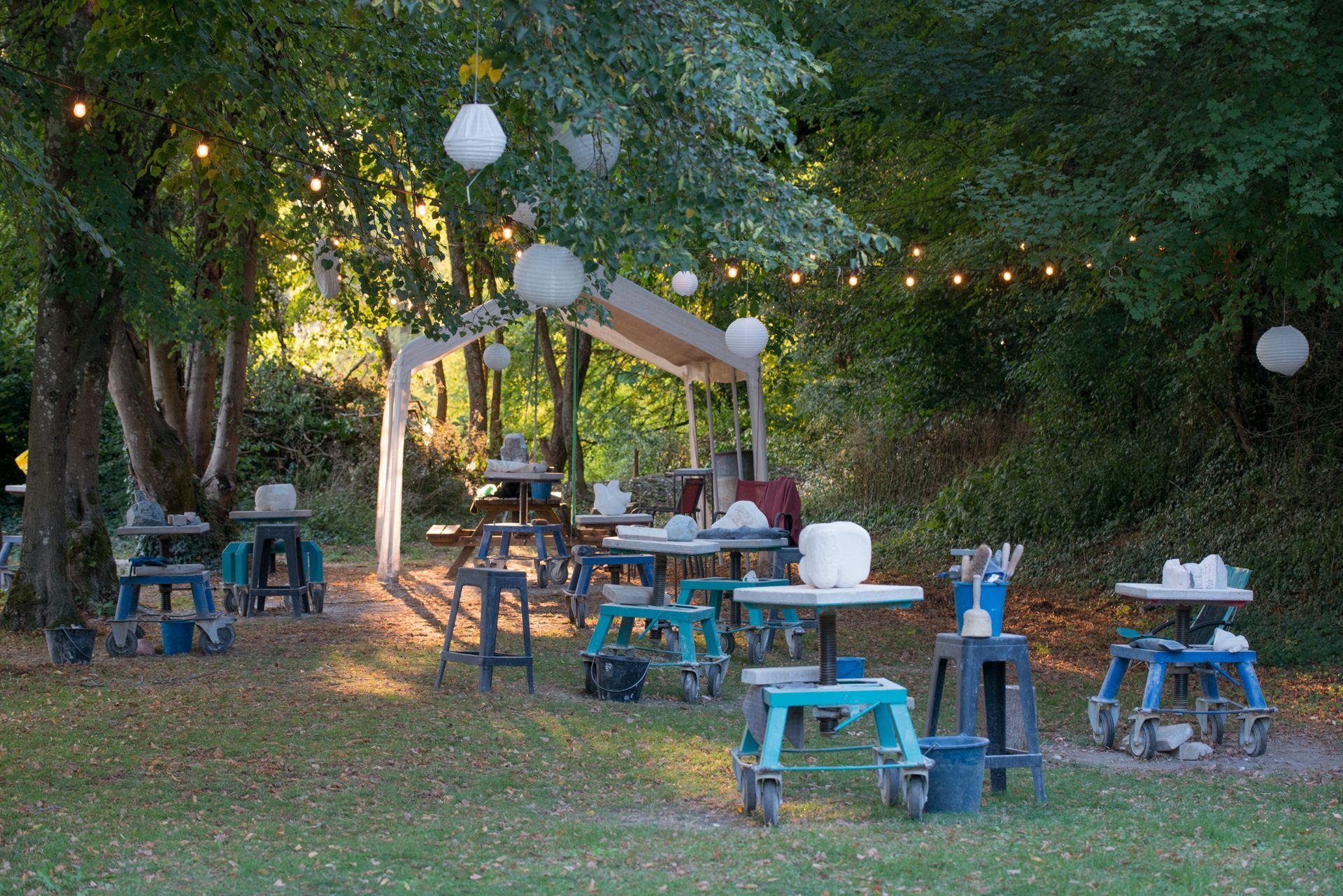 Zomerweek beeldhouwen in Melay, Frankrijk.