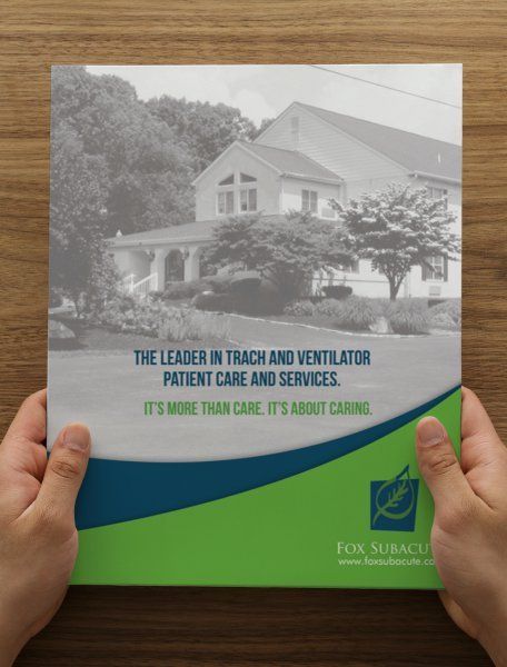 a person is holding a book that says the leader in trachea and ventilator patient care and services