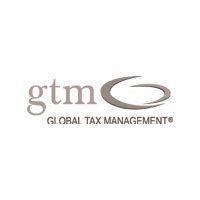 Gtm global tax management logo on a white background