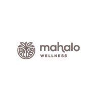 The logo for mahalo wellness is a pineapple with leaves on it.