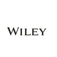 A black and white logo for wiley on a white background.