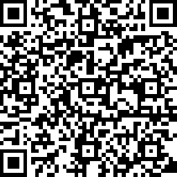 QR code with black and white squares.