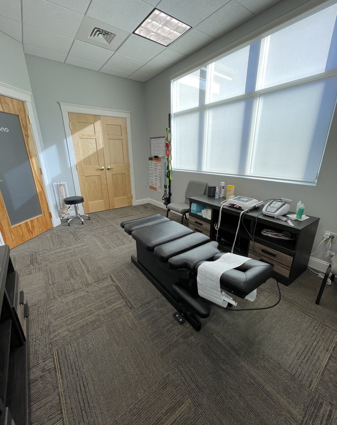 Interior of Estner Injury Centers Providence chiropractic treatment room near Roger Williams Park