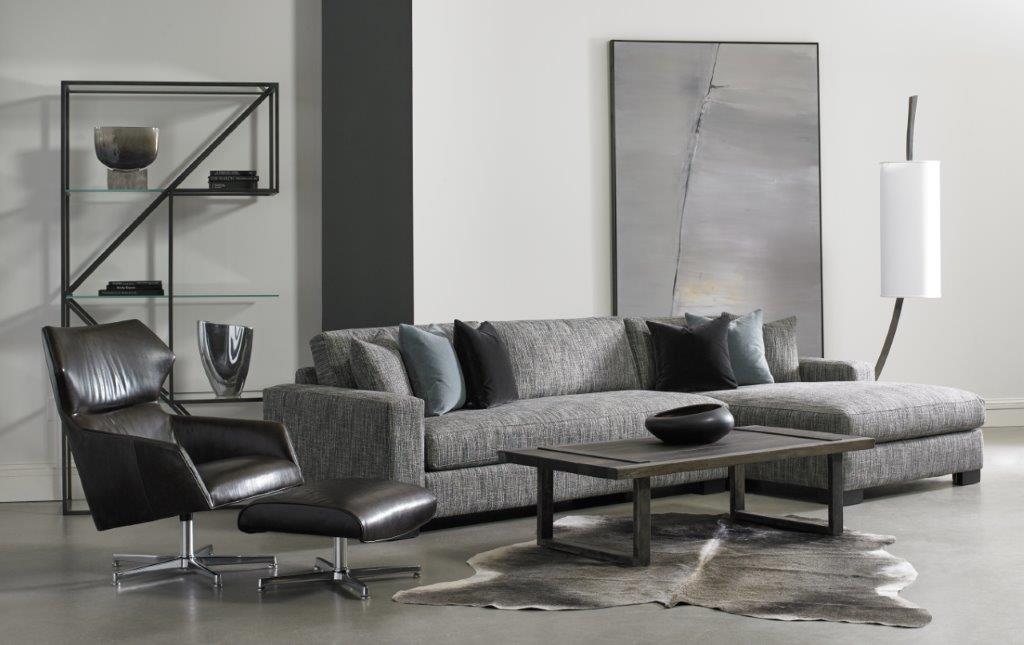 grey couch set with pillows