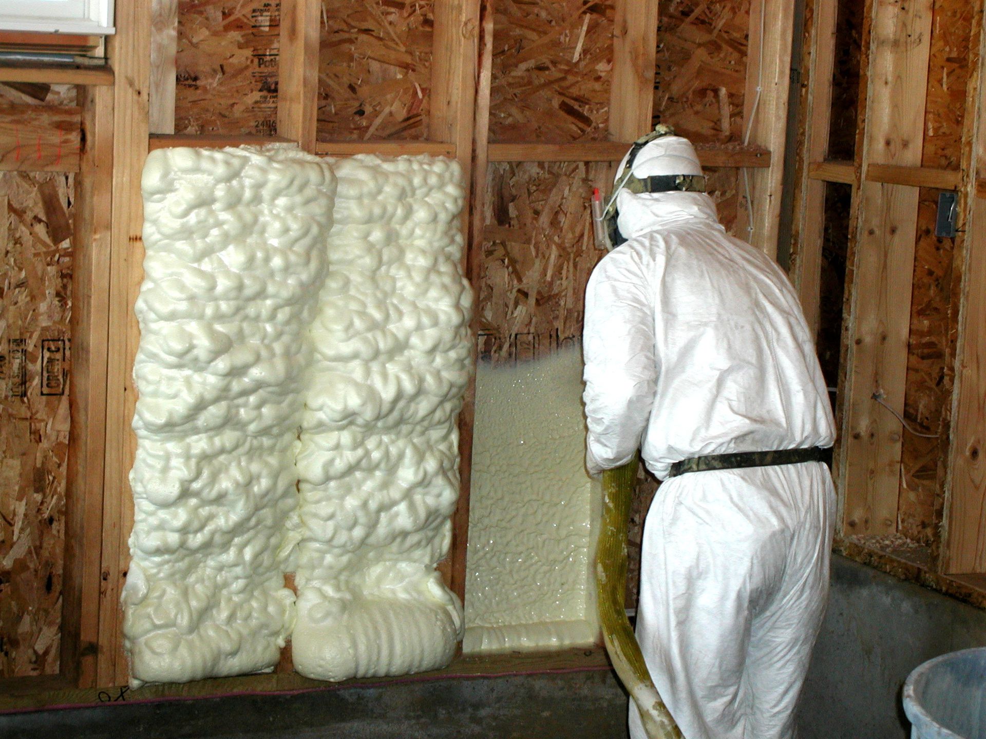an expert in spray foam insulation performing spray foam installation in Pennsylvania