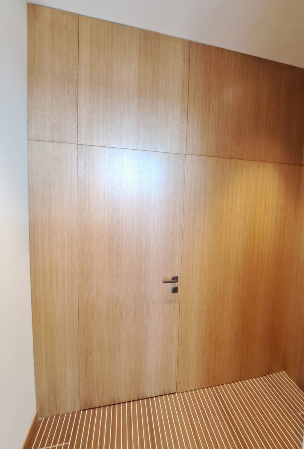 Porta con rivestimento coordinato interno negozio