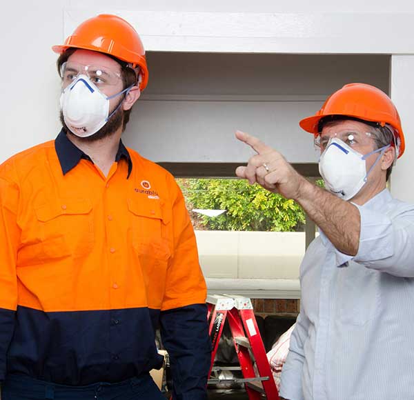 Electrician with Electrical Wire — Electricians in Fullerton Cove, NSW