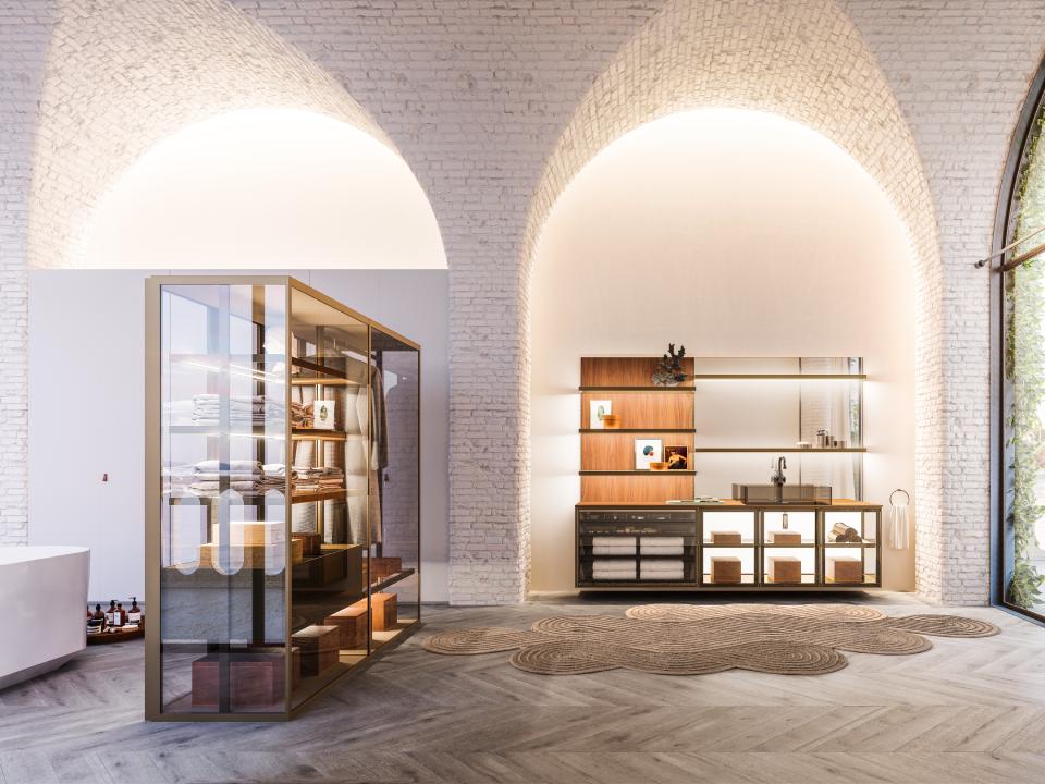 Mobili di vetro per bagno