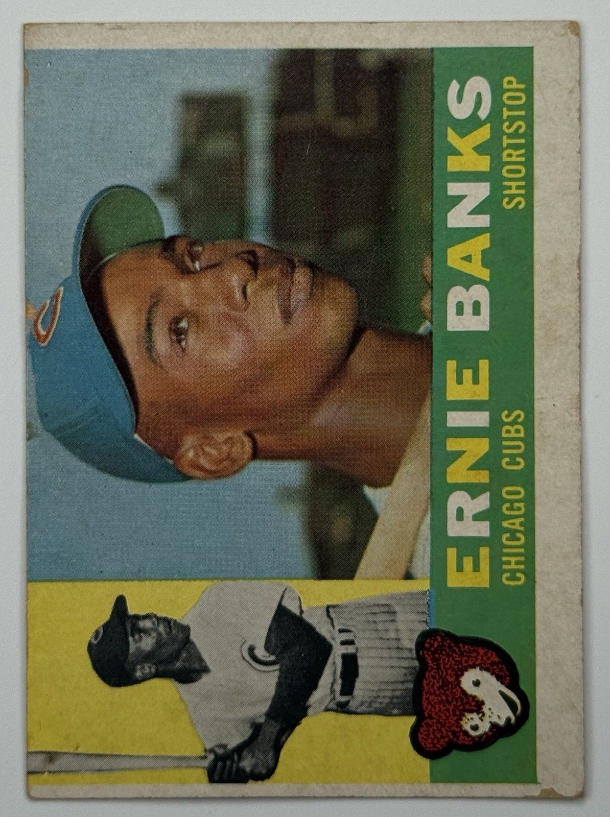 1960 Topps Ernie Banks #10 Chicago Cubs HOF Vintage Baseball Card
