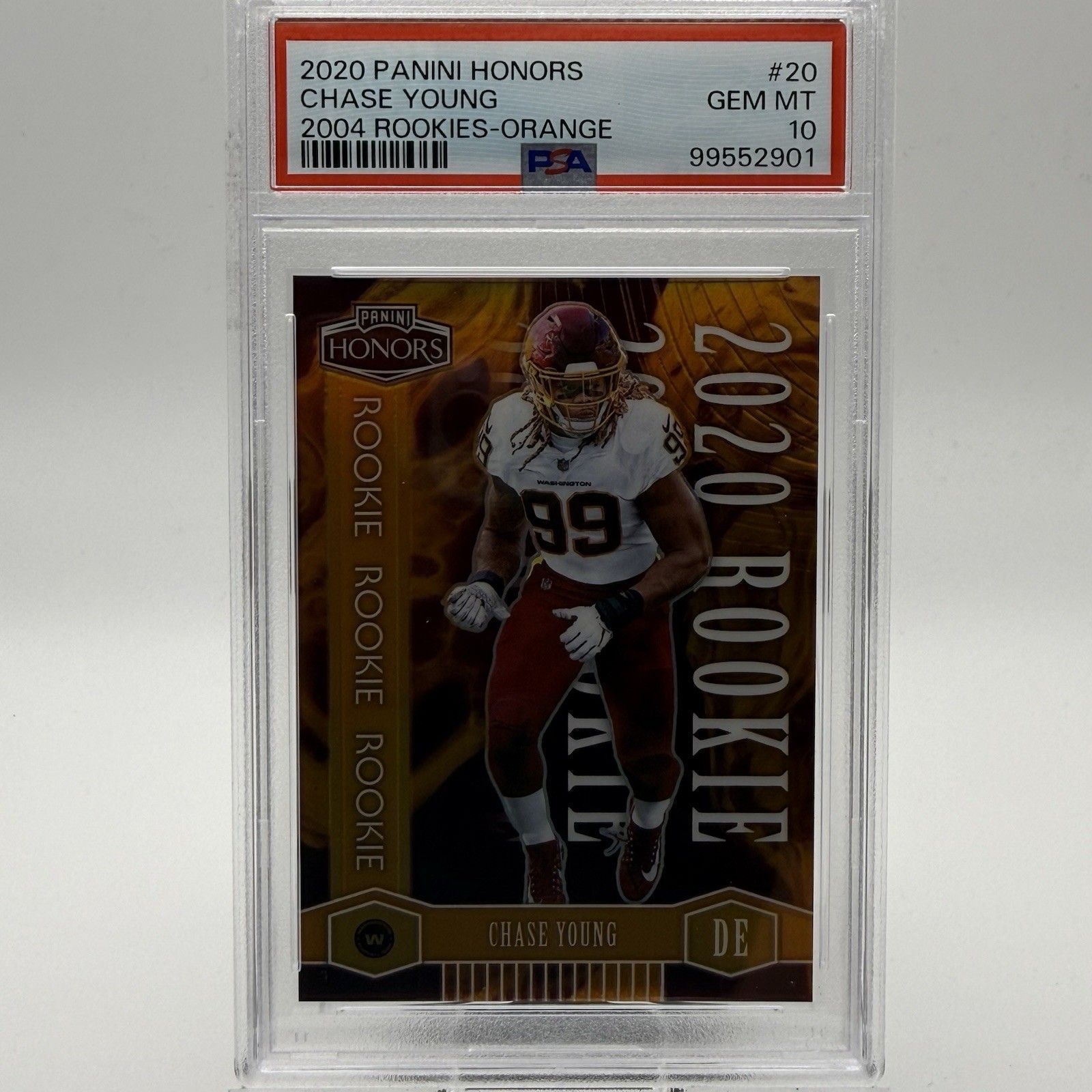 Chase Young 2020 Panini Honors 2004 Rookies Orange /20 PSA 10 Commanders