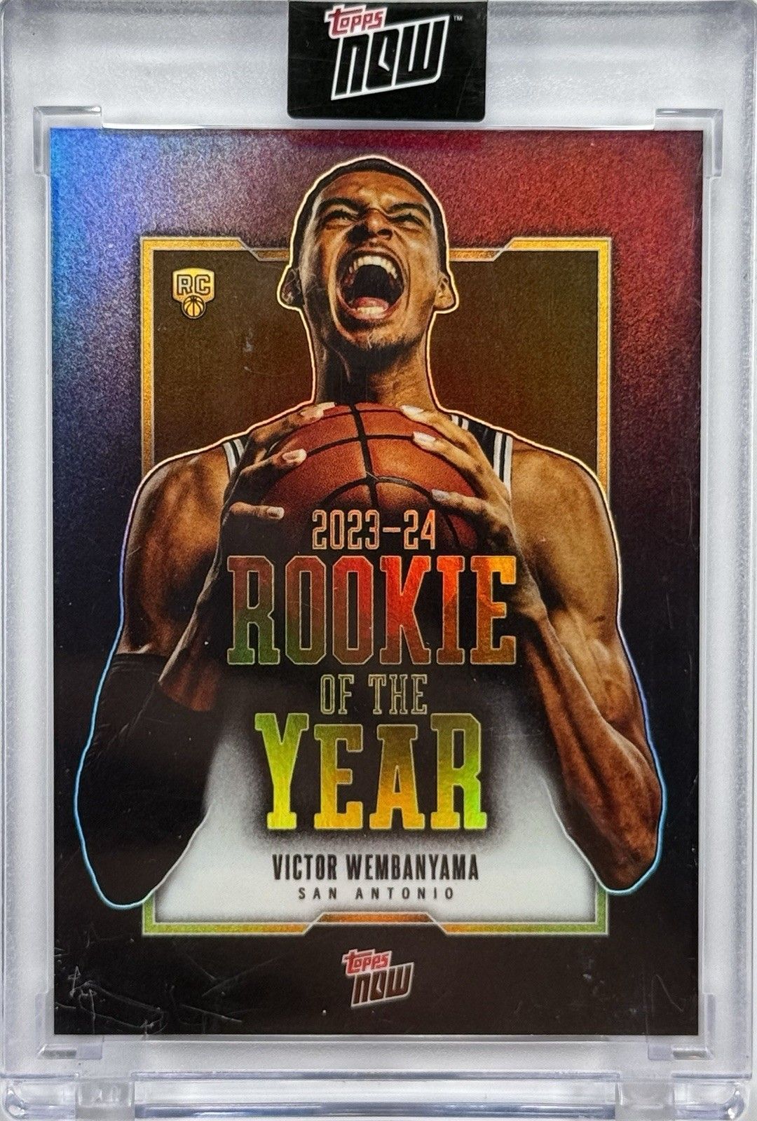 2024 Topps Now Victor Wembanyama Rookie Of The Year RC VW-6 Spurs Rookie Card