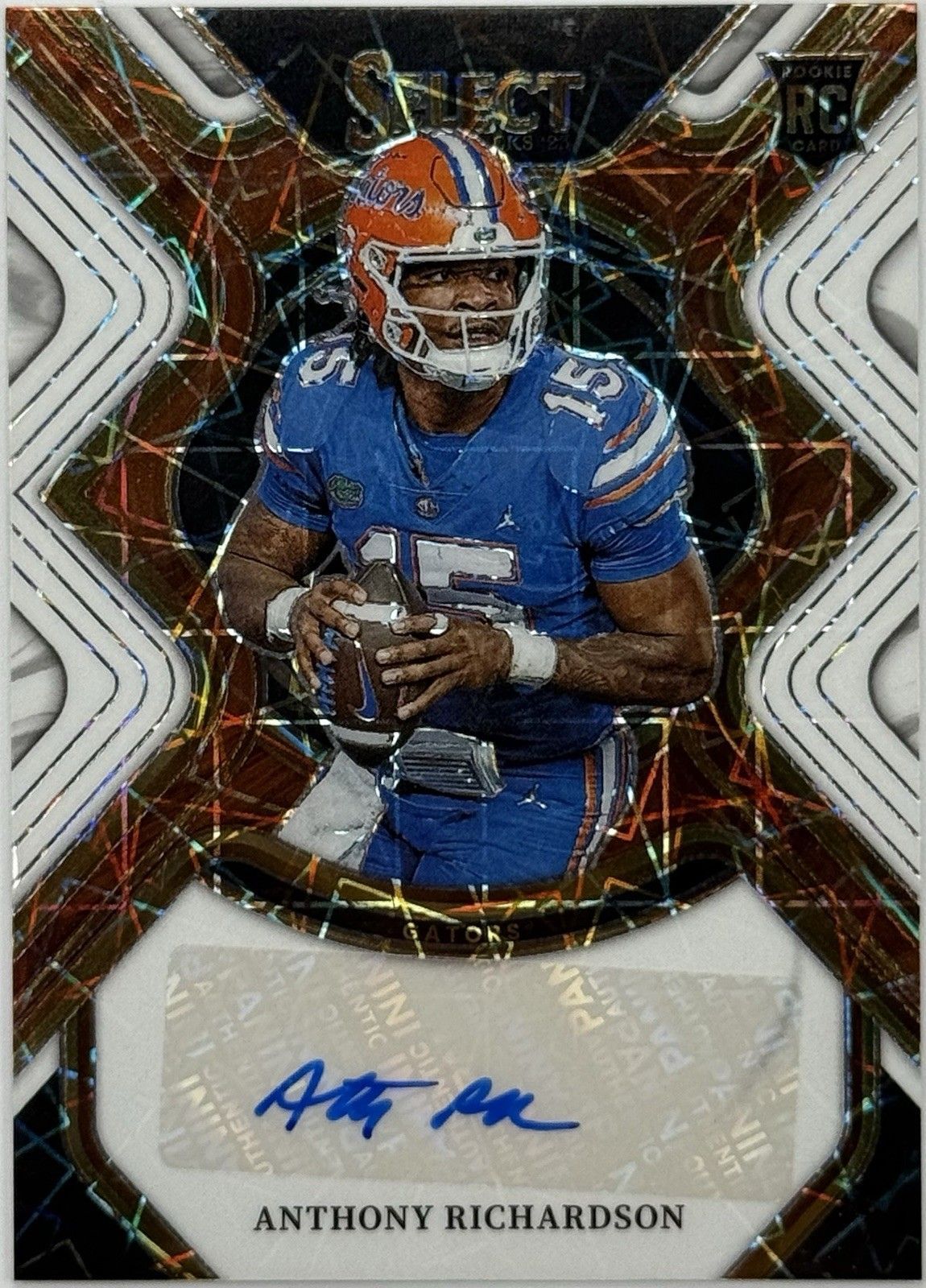 2023 Select Draft Picks Anthony Richardson White Lazer Auto /25 Rookie Card