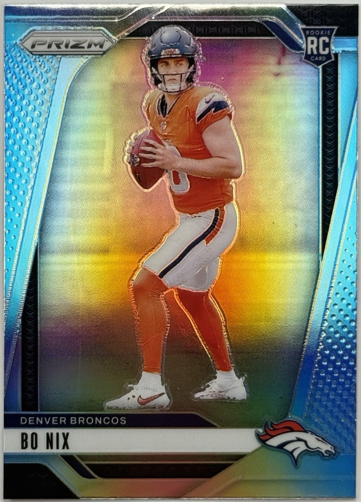 2024 Panini Prizm Bo Nix Silver Prizm Rookie RC #309 Denver Broncos