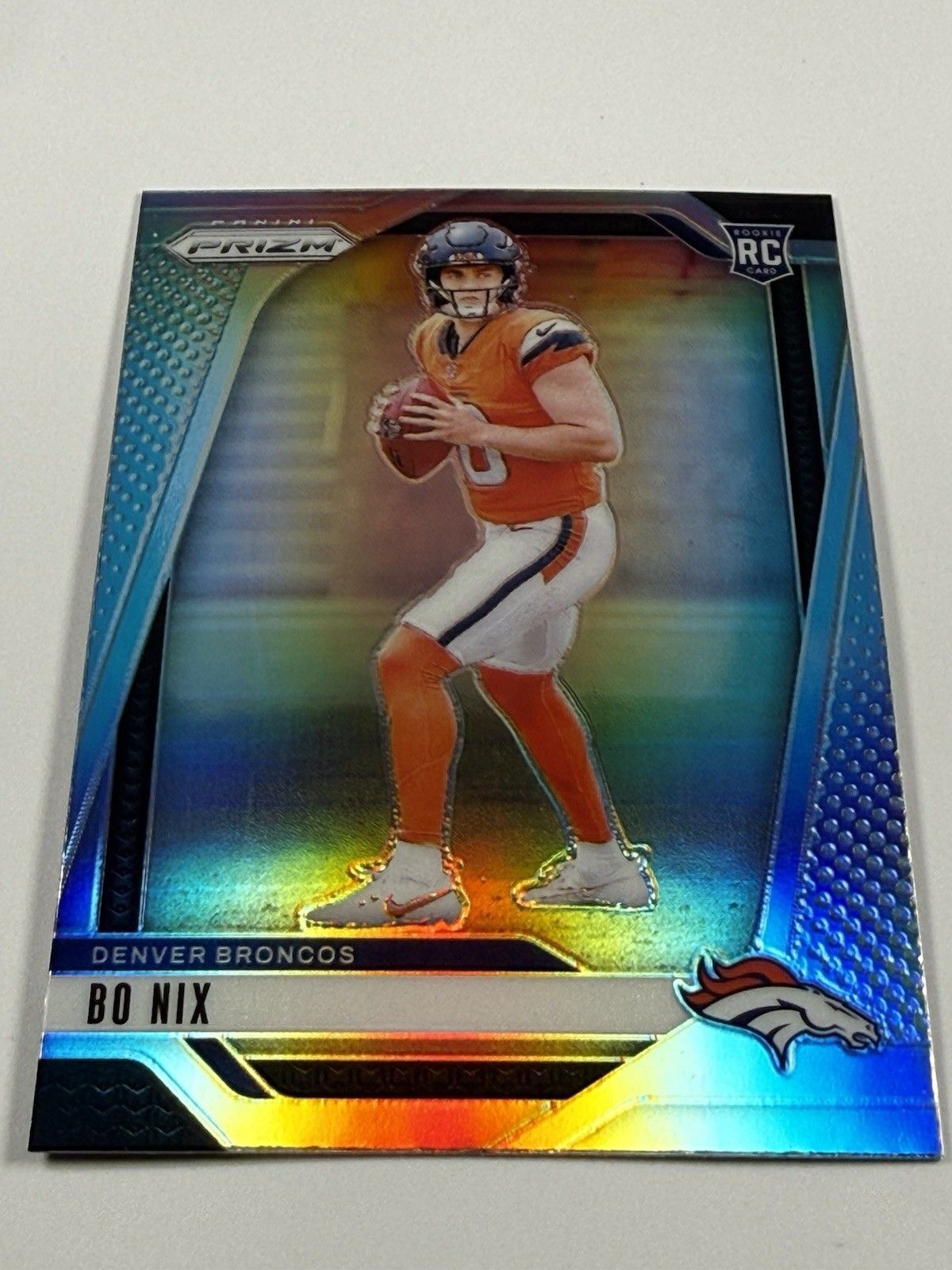 2024 Panini Prizm Bo Nix Silver Prizm Rookie RC #309 Denver Broncos