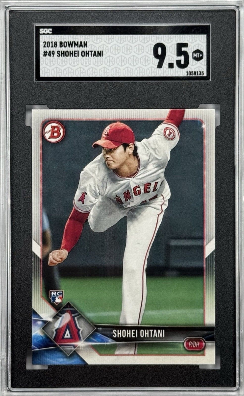 2018 Bowman Shohei Ohtani Rookie RC #49 SGC 9.5 Mint+ Angels Rookie Card