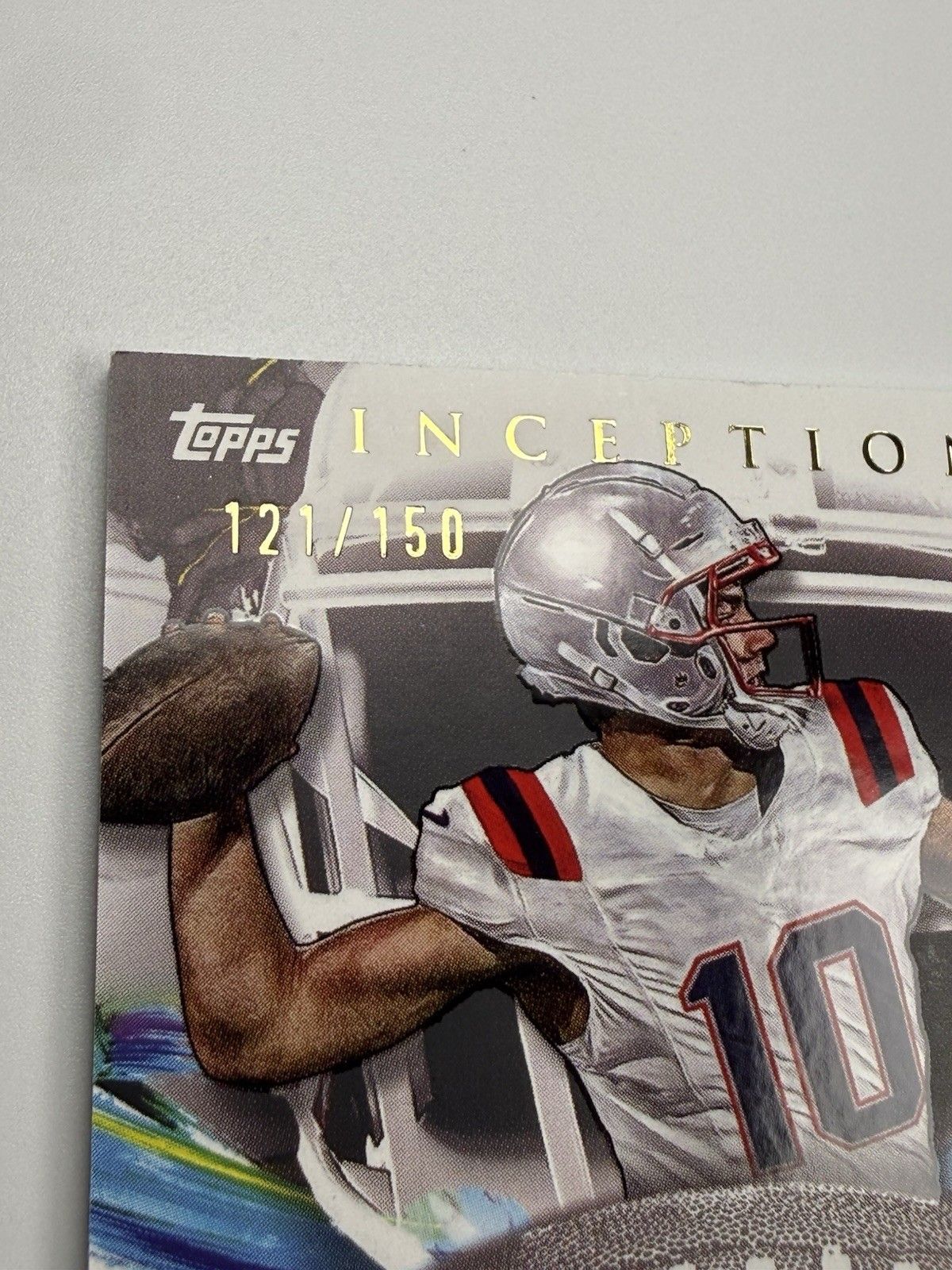 Drake Maye RC /150 Topps Inception Source Materials Dual Patch Patriots Rookie