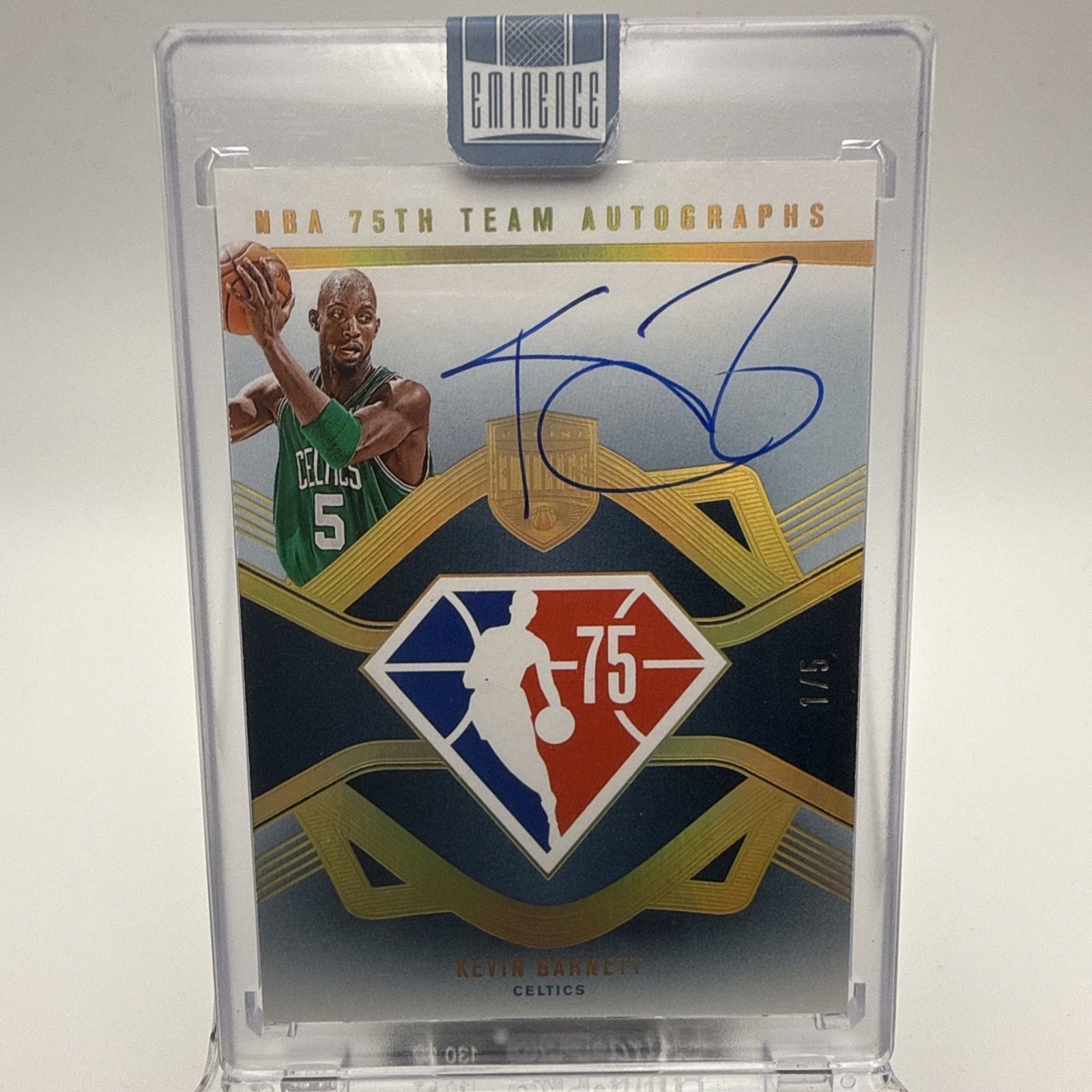 Kevin Garnett Auto 1/5 2024-25 Panini Eminence NBA 75th Team Autograph Celtics