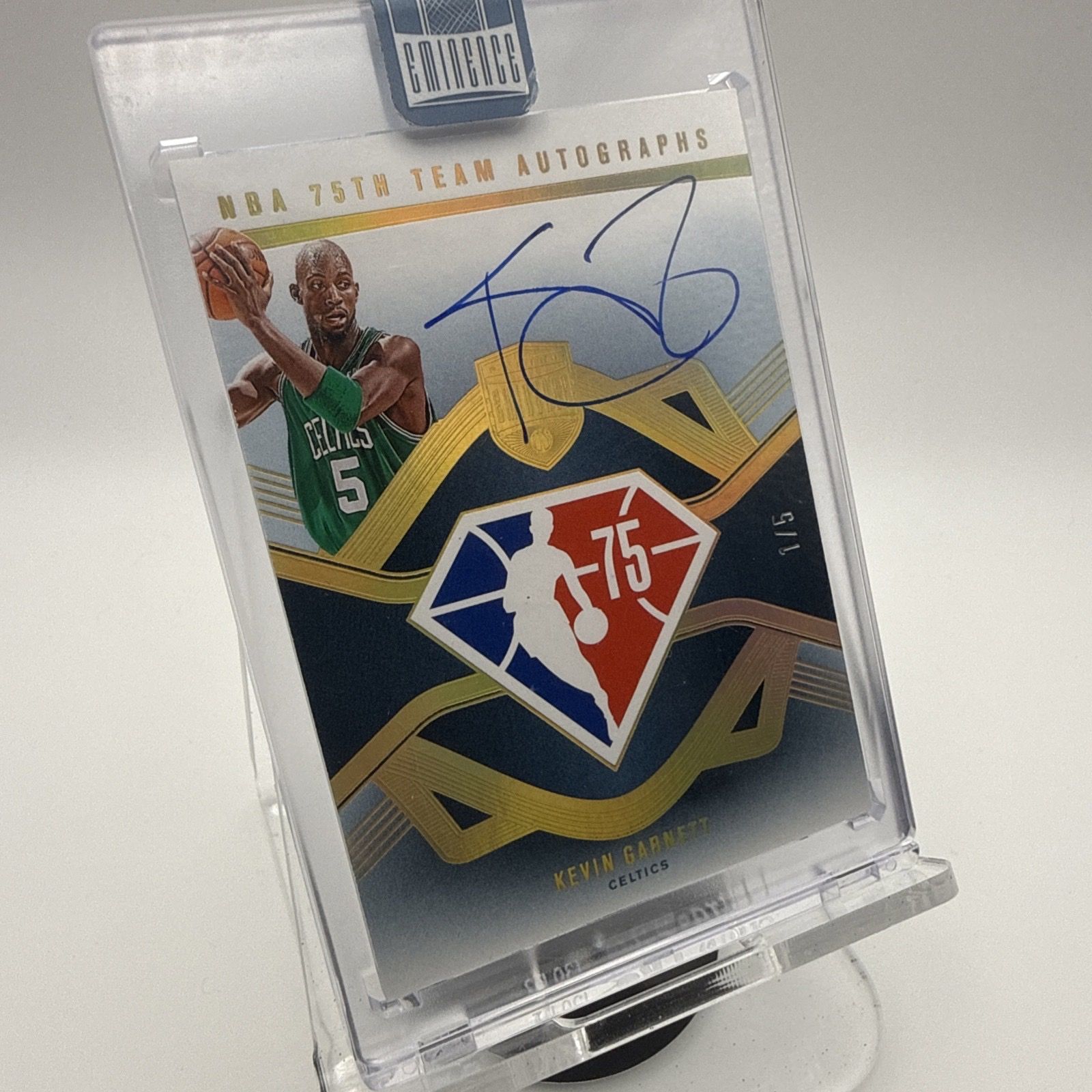 Kevin Garnett Auto 1/5 2024-25 Panini Eminence NBA 75th Team Autograph Celtics