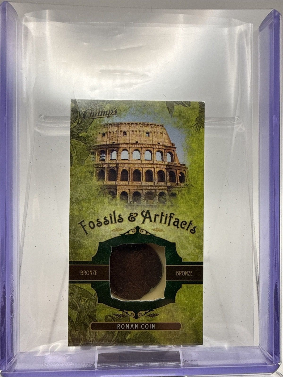 Rare 2011 UD Parkhurst Champions Fossils & Artifacts Roman coin card FA-RC