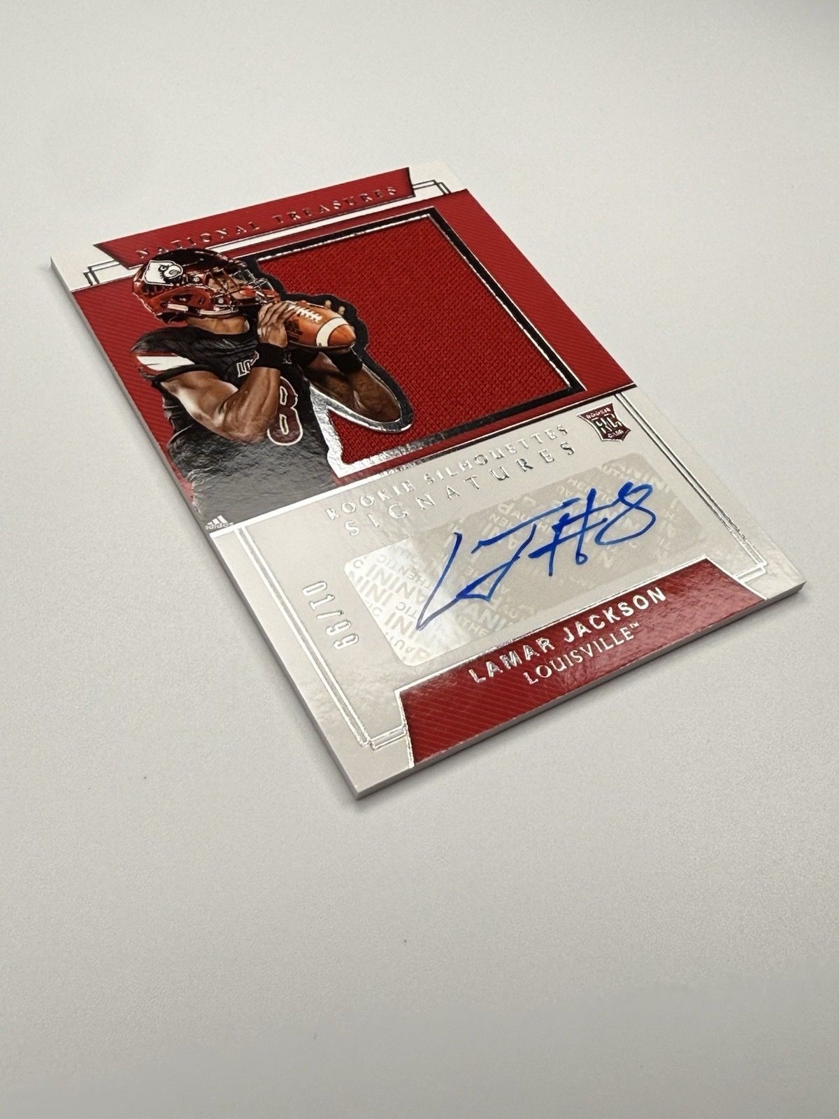 Lamar Jackson RPA 01/99 National Treasures Rookie Auto Patch SSP Ravens QB