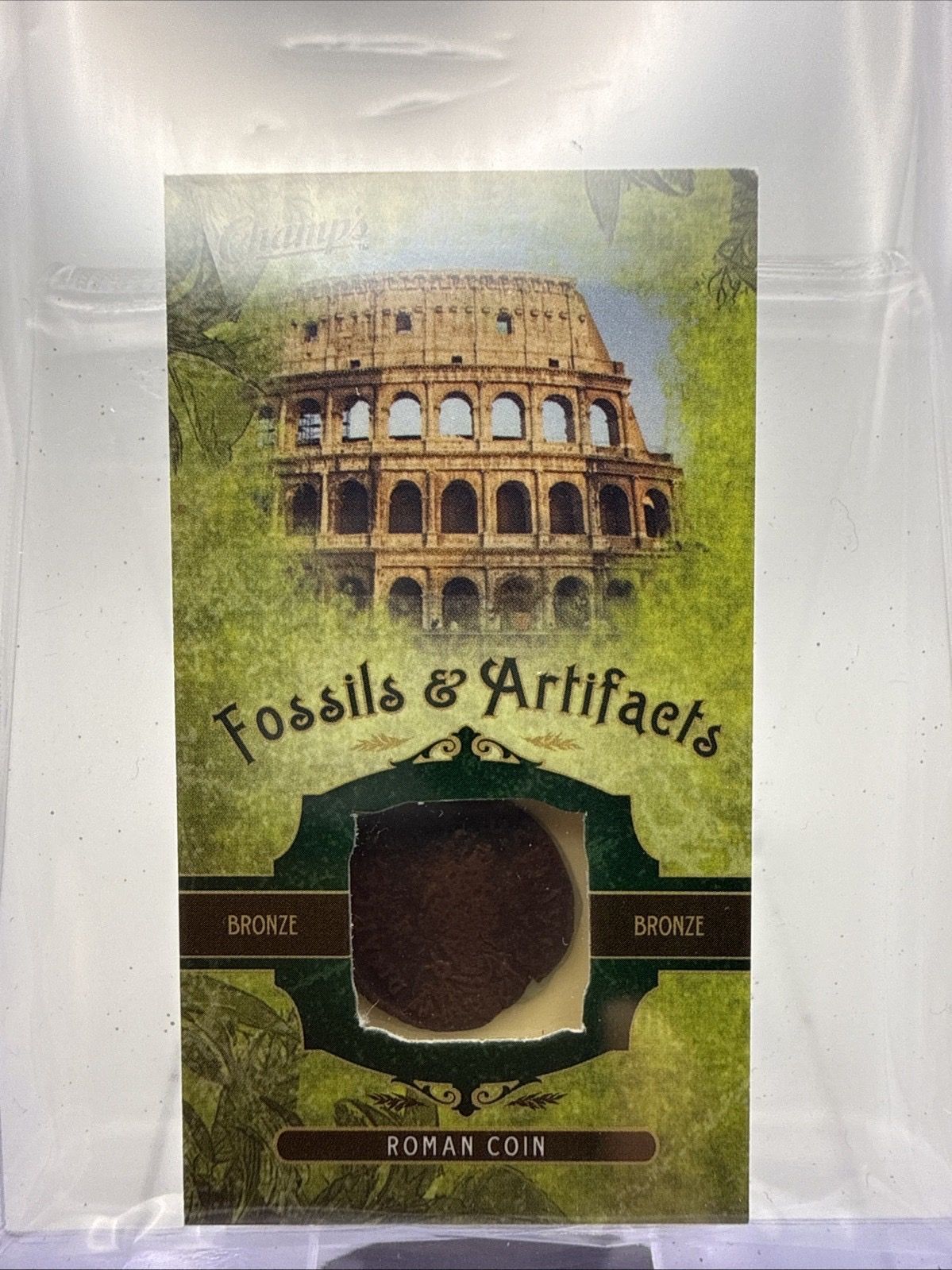 Rare 2011 UD Parkhurst Champions Fossils & Artifacts Roman coin card FA-RC