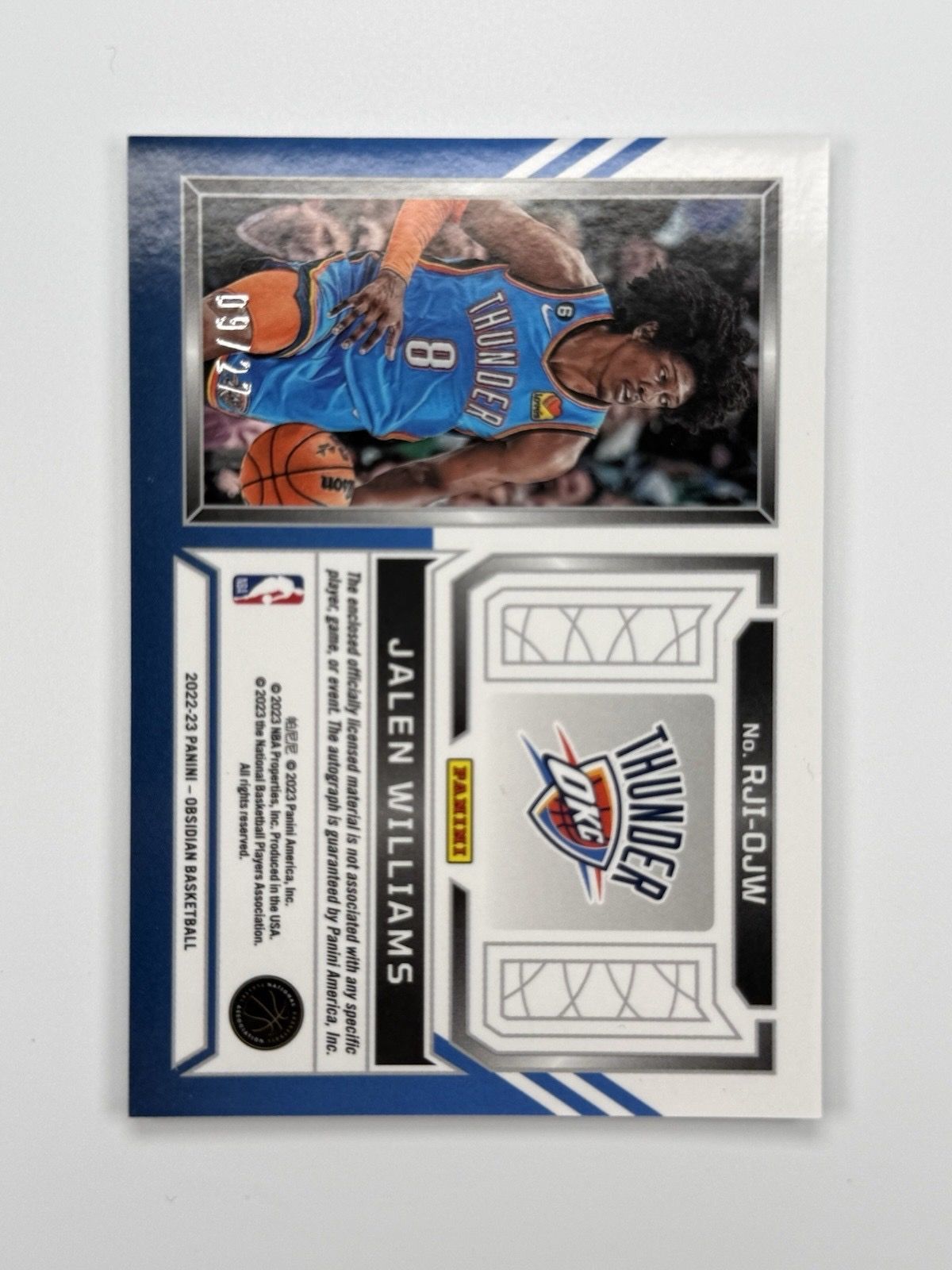 Jalen Williams RPA /27 Obsidian Rookie Patch Auto Thunder RC SSP