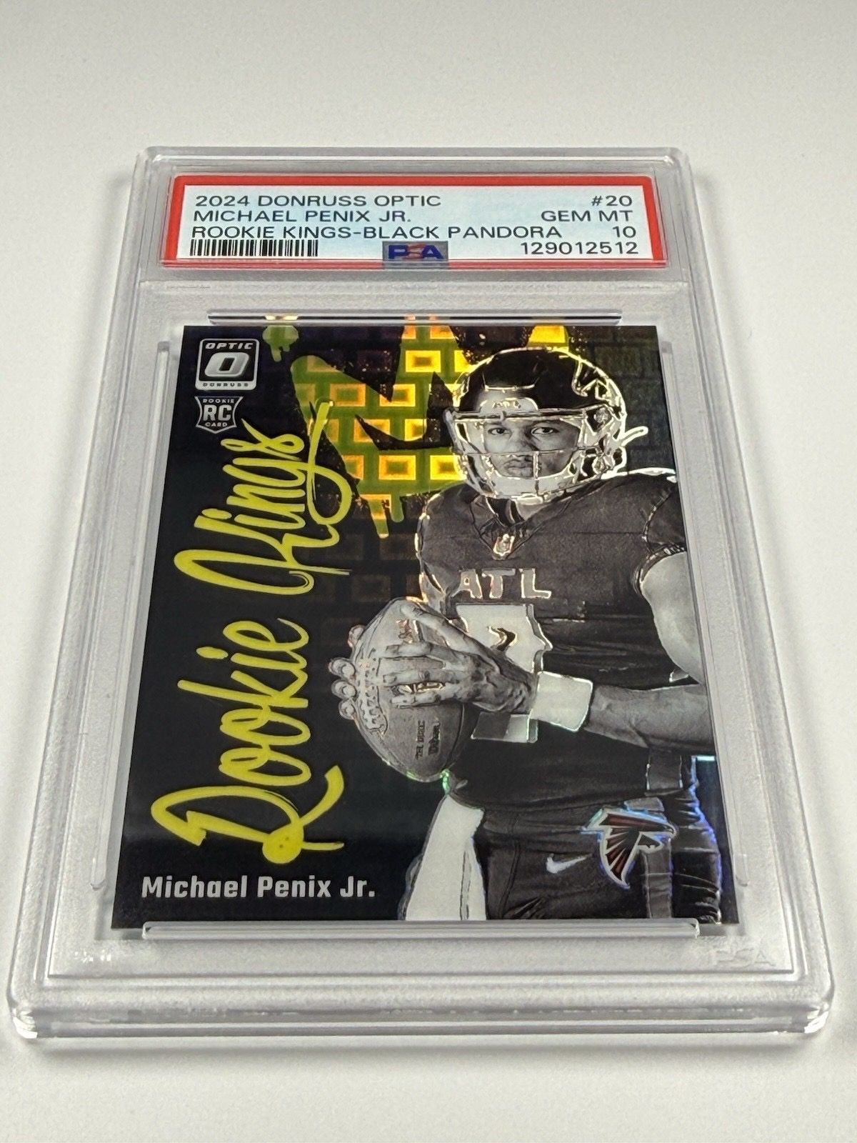 2024 Optic Michael Penix Jr Rookie Kings Black Pandora /25 PSA 10 Pop 12