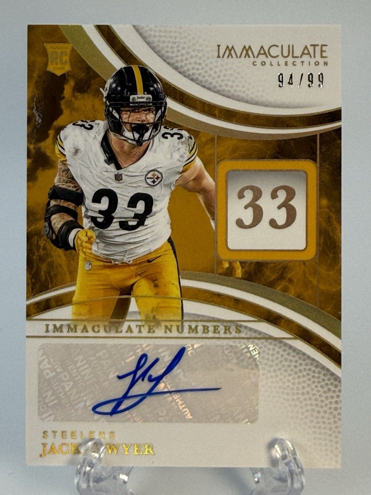 Jack Sawyer RC Auto /99 2025 Immaculate Numbers Steelers Rookie Autograph