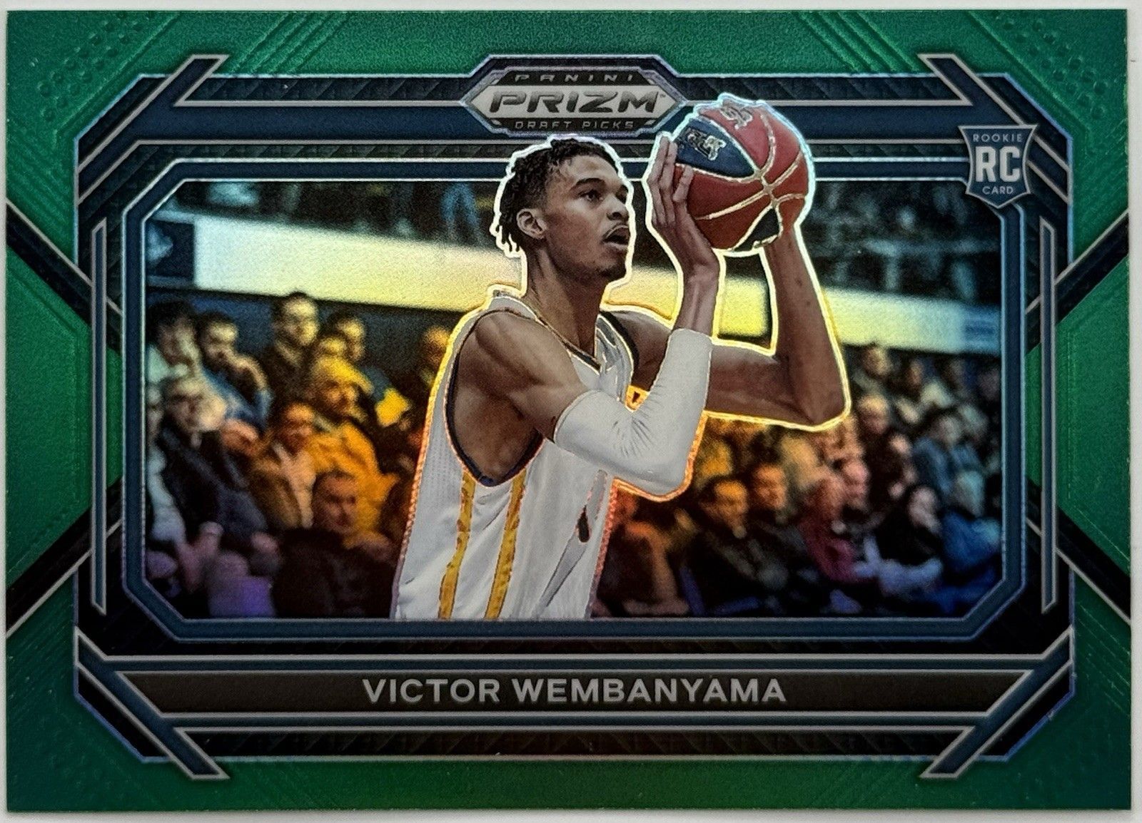 2023 Panini Prizm Draft Picks Victor Wembanyama Green Prizm RC Rookie Spurs #2