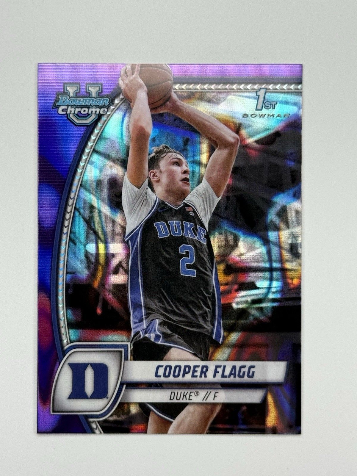 Cooper Flagg 1st Bowman Chrome Purple Refractor 2025 Bowman U Duke