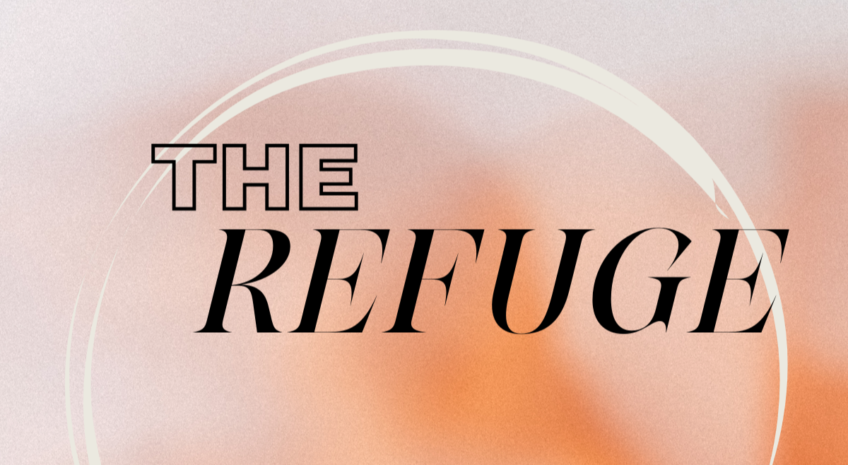 A logo for ladies of grace with a cross and flowers.