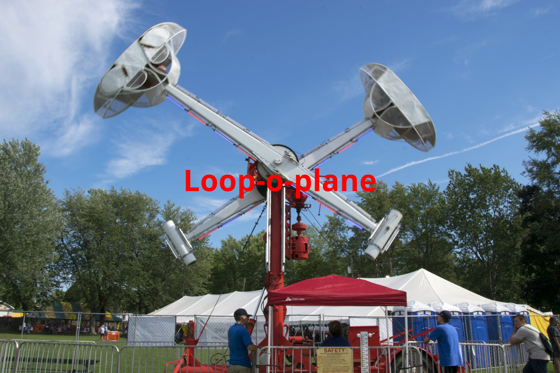 A carnival ride called the loop-o-plane