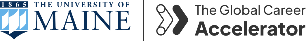 University of Maine and The Global Career Accelerator logos