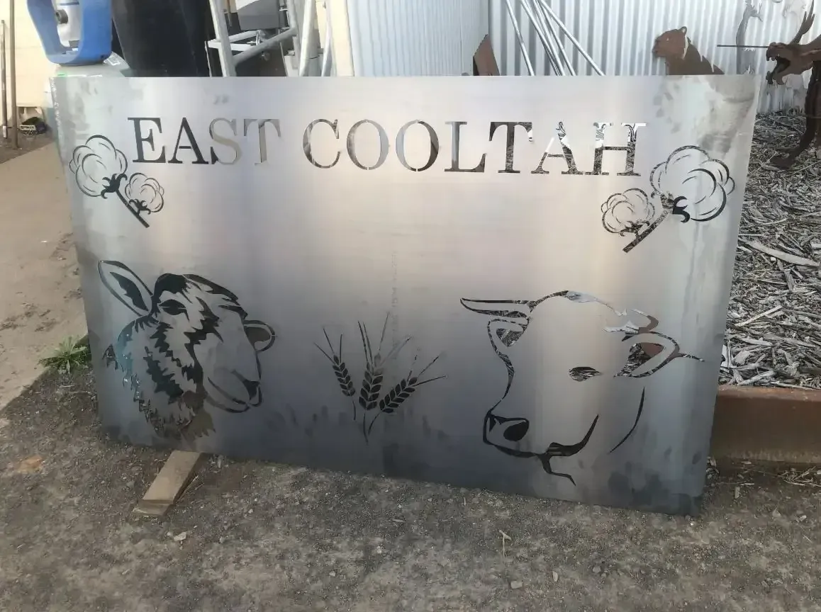 A Sign That Says East Cooltah On It — Agriweld Engineering in Dubbo, NSW