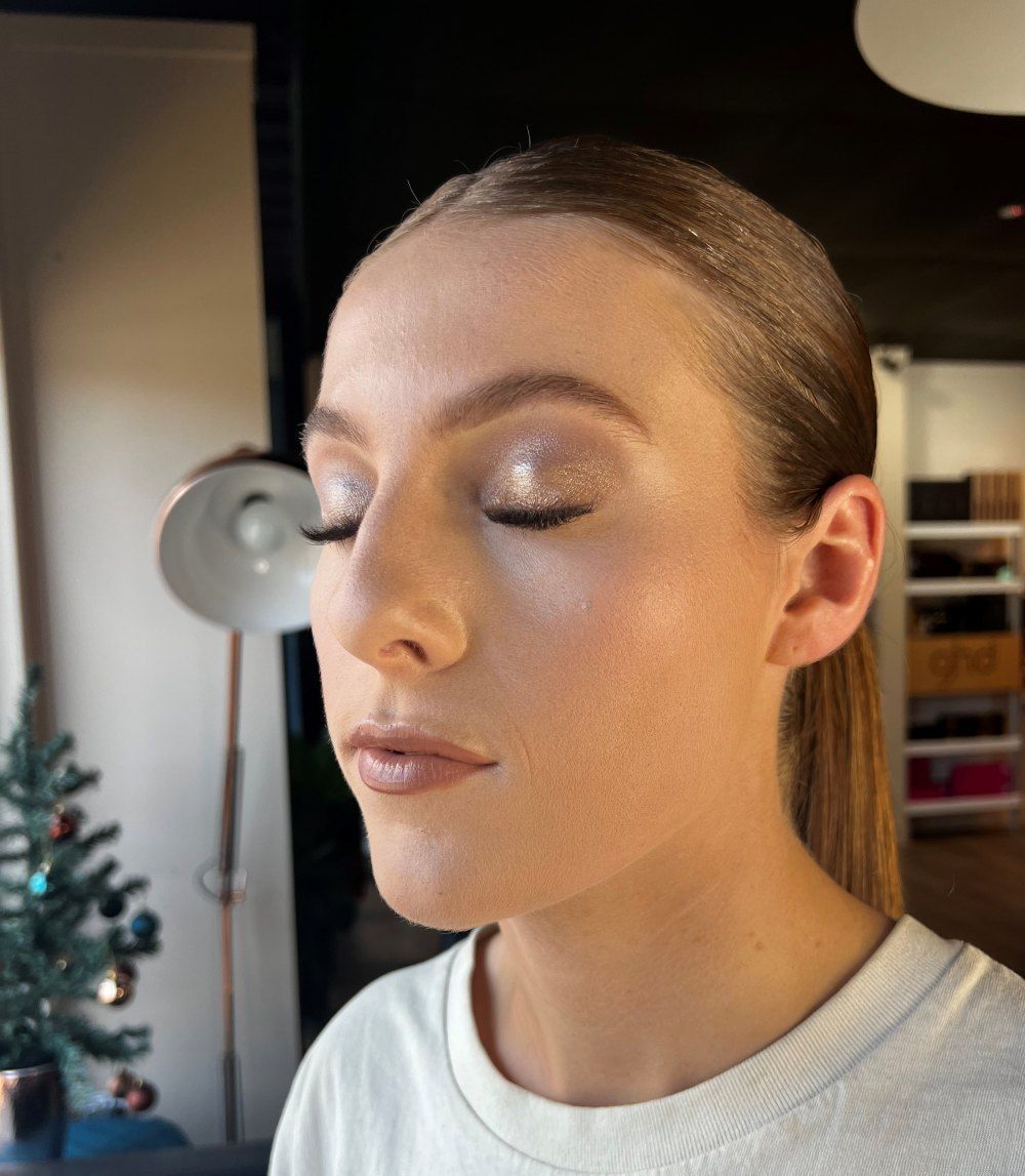 Woman With Light Makeup, Eyes Closed, Facing Right — Gina T Hair & Beauty In Mackay, QLD