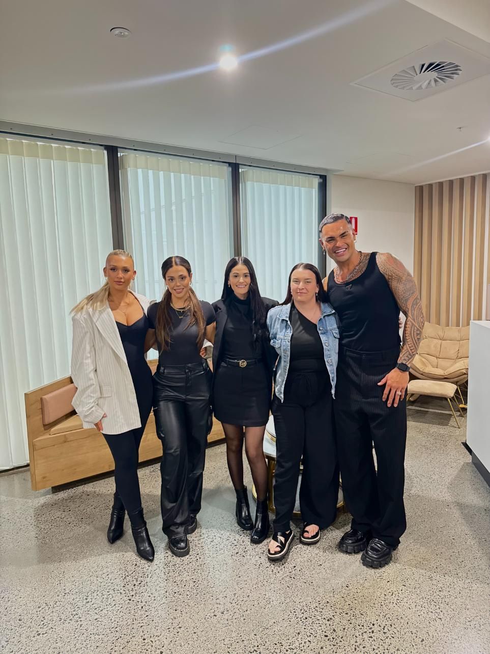 Five People Posing for Photo in an Office — Gina T Hair & Beauty In Mackay, QLD